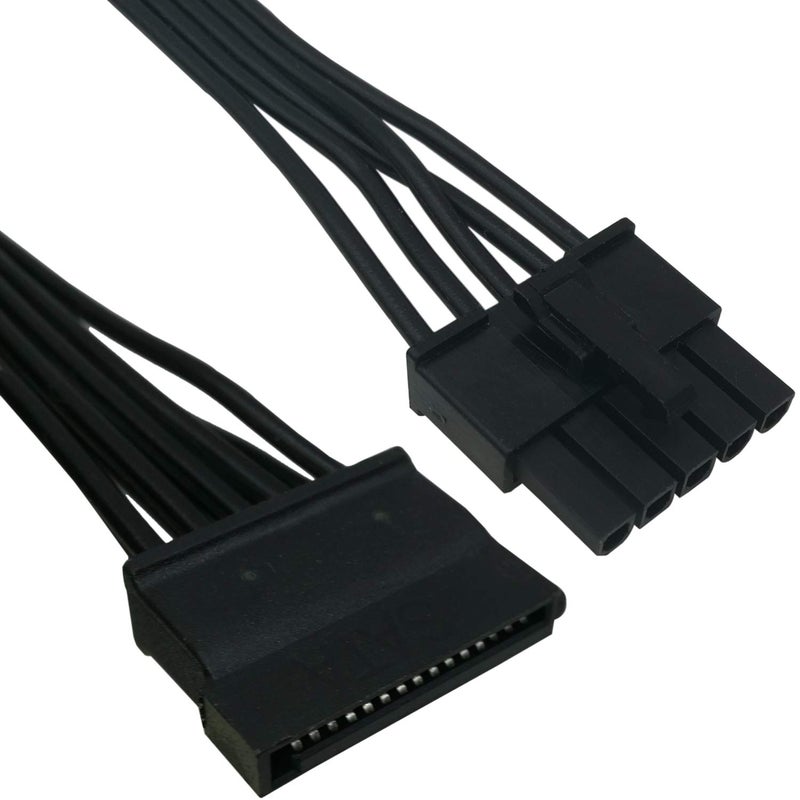 COMeap SATA Power Cable for Cooler Master PSUs, 5 Pin to 3X 15 Pin SATA Hard Drive HDD Power Adapter Splitter for BTC Mining Riser Card 20-in(50cm) - Image 2